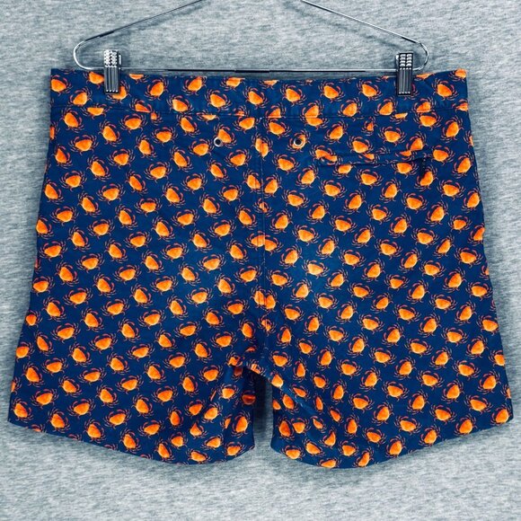 Retromarine NYC Mens Luxury Swim Trunks Shorts Size 34 Novelty Crabs Pockets - Picture 7 of 15